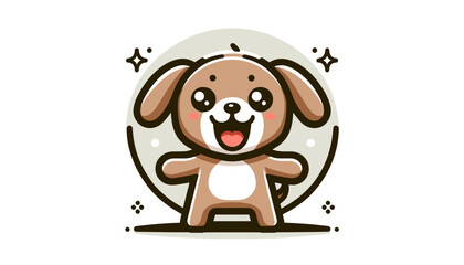 Concept of an image of a cute and expressive dog. Vector illustration.