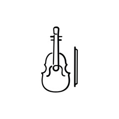 Naklejka premium Violin Line Style Icon Design 