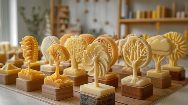 Create a picture of renewable energy by carving soap