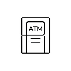 ATM Line Style Icon Design