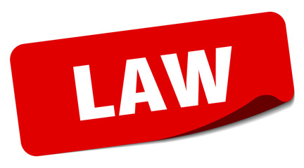 law sticker. law label