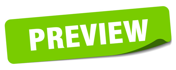 preview sticker. preview label