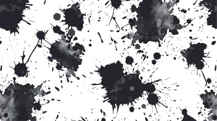 Seamless vector pattern of ink blots on a white background