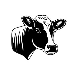 Cow Vector illustration. Stylized Vector Symbol Cow. Holstein Cow.