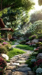 Fototapeta premium Fantasy Forest Cottage