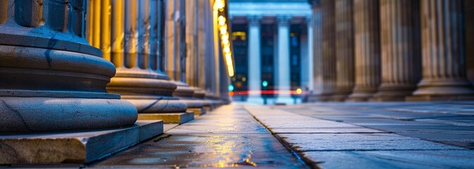 Courthouse. Blurred background