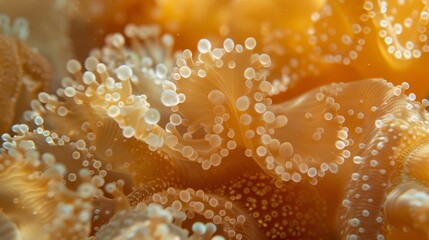 The tiny eggs and released by the coral will one day grow into new coral colonies ensuring their survival.