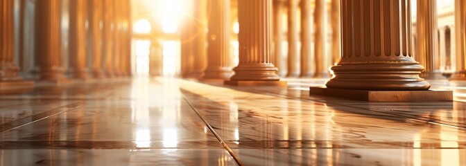 Courthouse. Blurred background