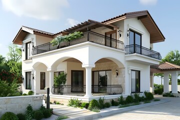 Fototapeta premium Spanish style villa