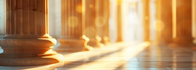 Courthouse. Blurred background