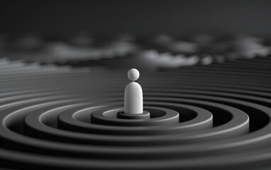 Identifying targets for intervention in public health to address critical issues Theme: health strategy - front view - targeted approach - advanced tone - black and white