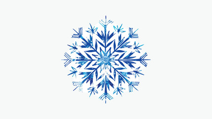 Snowflake on a white background. Vector illustration