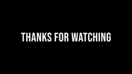 Animated thanks for watching with random text effect on black and white background suitable for the end of your vlog videos and your channels