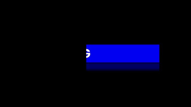 Animated thank you for watching with slide animation on black and white background suitable for the end of your vlog videos and your channels