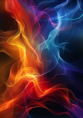 Fototapeta premium Wavy Multicolor Gradient Backdrop