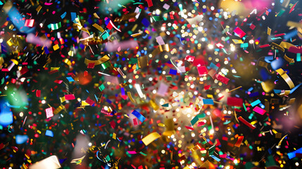 Confetti blanc cotillons sur explosion fond cotillion blasting fireworks customization jet particle party title prize reception first announcement presentation spark gold gilt mone.