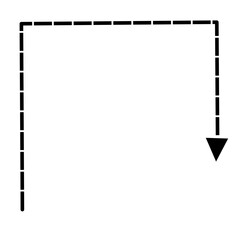 Dash line arrow