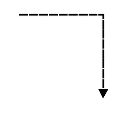 Dash line arrow