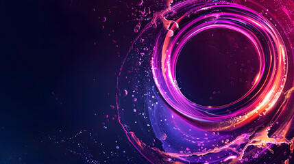 Abstract circle liquid motion flow explosion texture background. Generative AI.