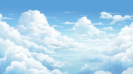 view of blue sky and bright clouds, for backgrounds, posters, book covers