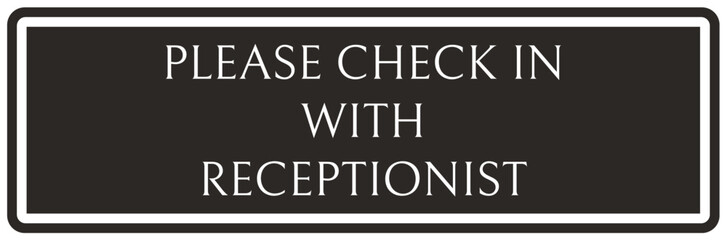 Obraz premium Reception sign