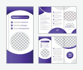 Modern and creative business trifold brochure design template