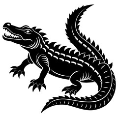 Crocodile Vector Silhouette 