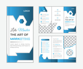 Modern and creative business trifold brochure design template