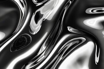 a close - up of a shiny silver surface with a black hole in the background. Beautiful simple AI generated image in 4K, unique.