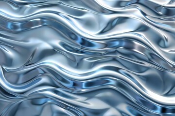 Fototapeta premium Close-up view of liquid silver flow creating a mesmerizing metallic texture, ideal for modern design elements.. Beautiful simple AI generated image in 4K, unique.