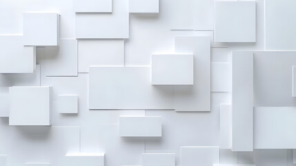 Abstract white square shape background. Generative AI.
