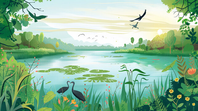 Protecting wetlands is important for ecological sustainability.