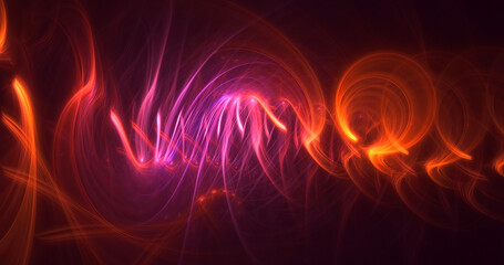 3D manual rendering abstract multicolor fractal light background. Its not AI Generatd illustration.