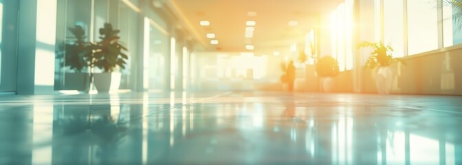 Obraz premium Hospital interior. Medical background. Blurred background