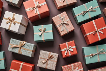 birthday gift boxes. Generative AI