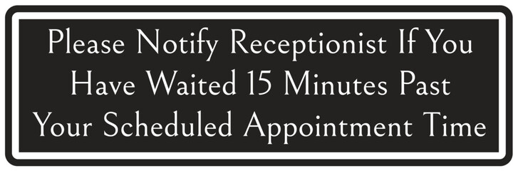 Obraz premium Reception sign