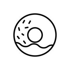 Obraz premium donuts icon vector template design flat and simple