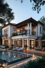 A Modern Villa with Pool