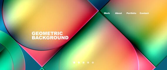 Round squares, circles with fluid gradients. Vector Illustration For Wallpaper, Banner, Background, Card, Book Illustration, landing page