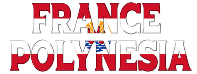  france polynesia flag text font