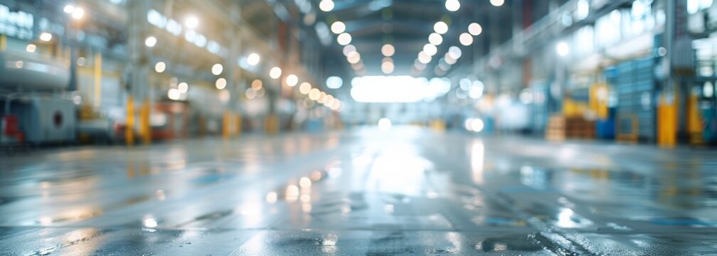 Industrial factory background. Blurred background