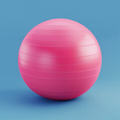 Obraz premium Anti-Burst Material Fitness Ball with Vibrant Colors for Safe Workouts