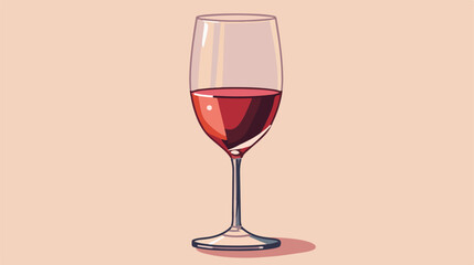 Wine drink glass icon. Alcohol beverage symbol Cartoon