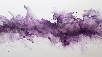 Obraz premium Abstract Purple Ink Explosions on White Background - Artistic Expression and Texture Concept