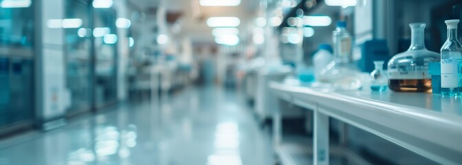 Laboratory background. Scientific research environment. Blurred background