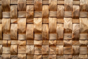 Obraz premium Braided straw texture close-up. Beautiful simple AI generated image in 4K, unique.