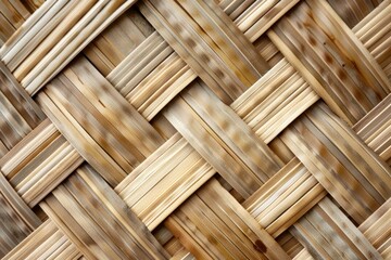Braided straw texture close-up. Beautiful simple AI generated image in 4K, unique.