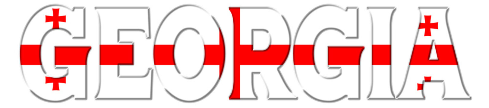 Georgia  flag text font