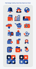 Trendy flat line icon pack. Icons for graphic design, web design, photography, industrial design, branding, corporate identity, stationary, product design, for websites and mobile websites and apps.