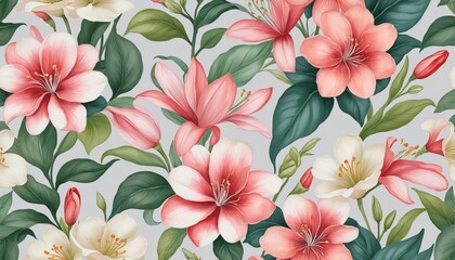 Watercolor flowers background wall paper